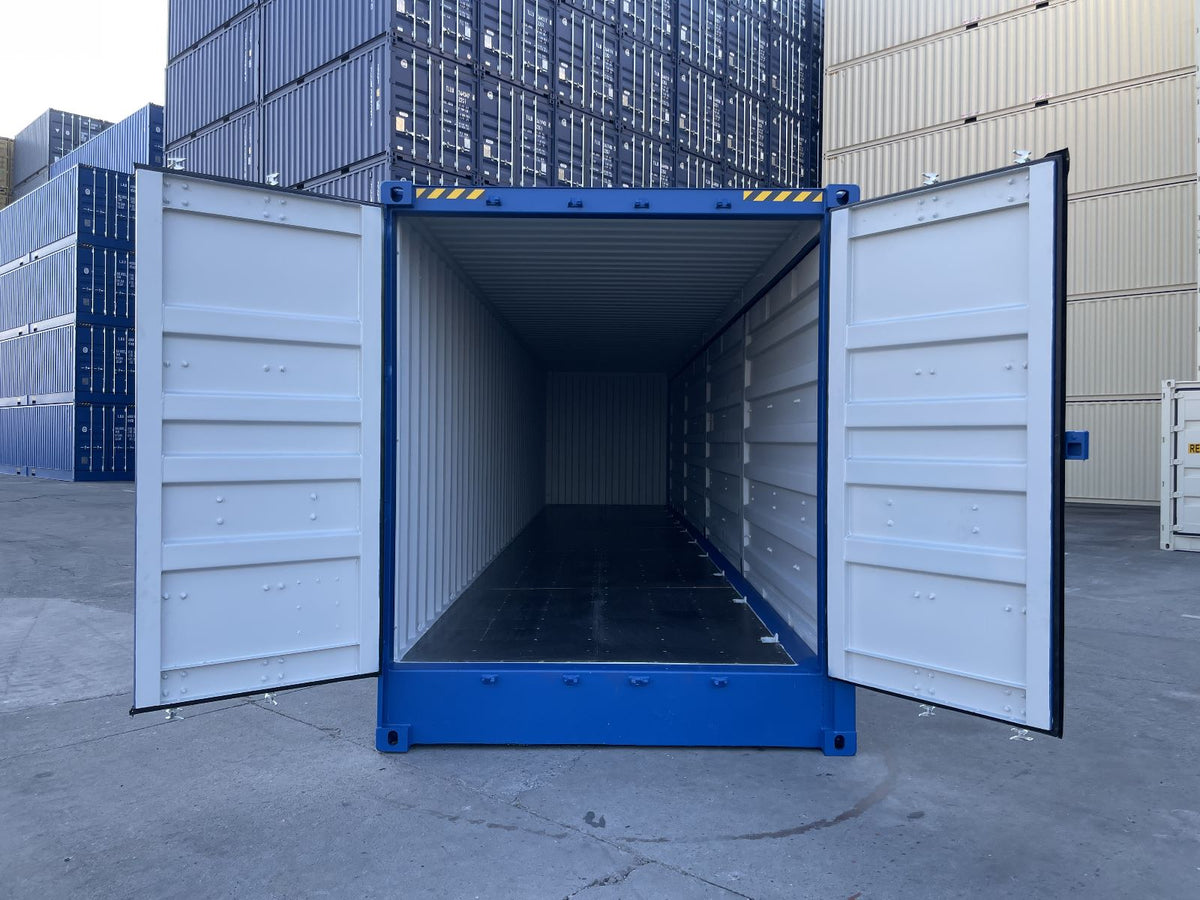 Contenedor Marítimo 40 Pies Lateral Abierto Azul Nuevo