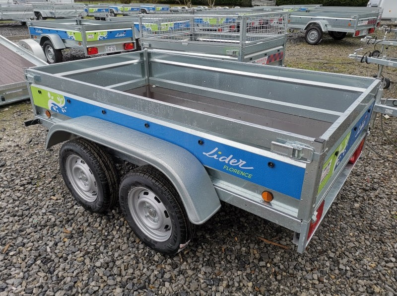 Remolque Florence 233x132x39 + Capota ABS + Laterales Dobles 522 Kg