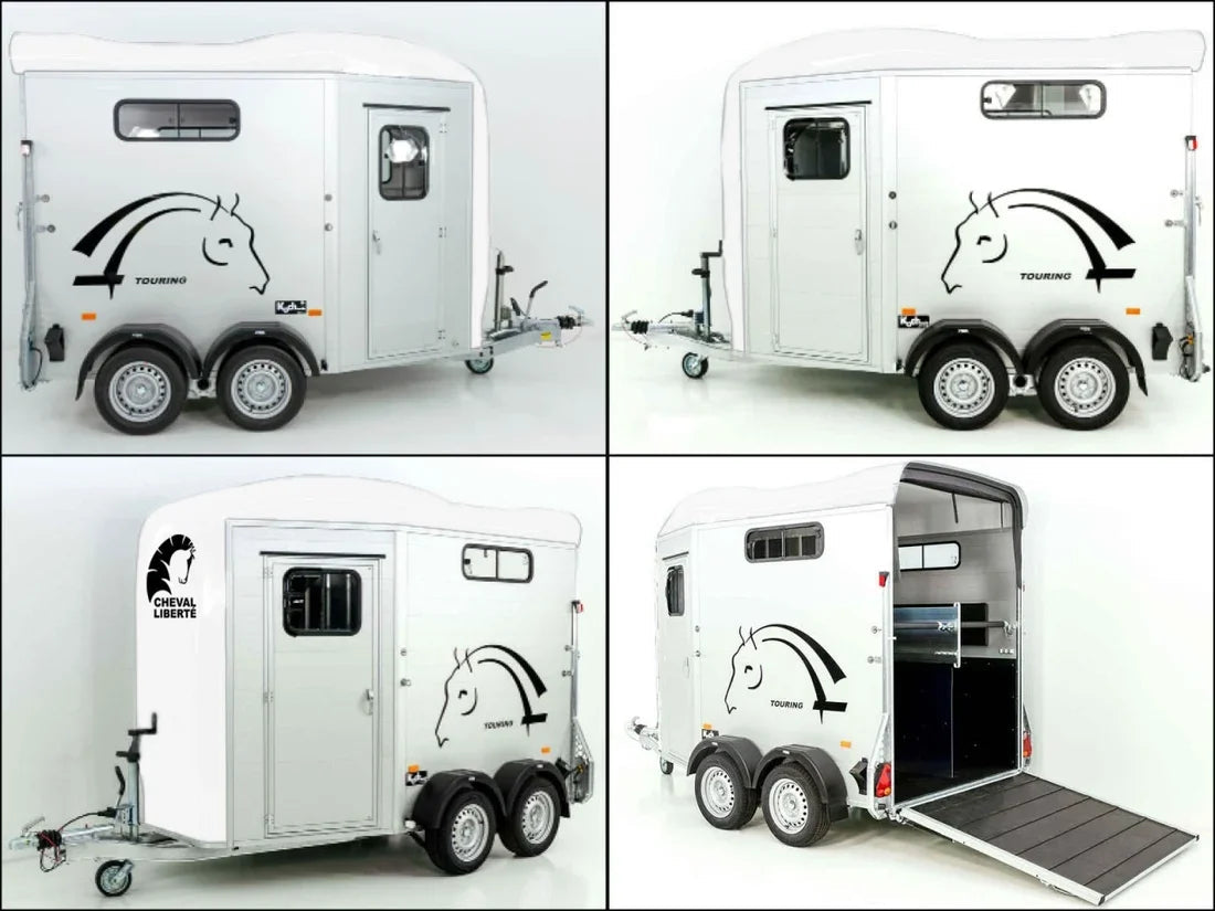 Remolque para Ganado y Caballos Aluminio para paseo de salto (2 caballos)